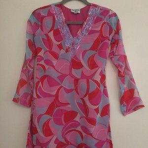 Beaded Indian Kurta Tunic Dress Top